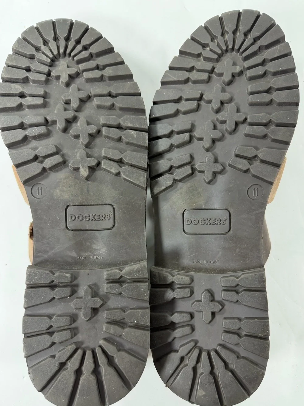 Dockers Made in Italy Leather Fisherman Sandals Men’s 11 Brown Lug Sole